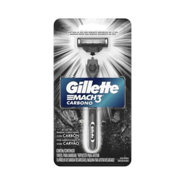Mach3 Carbono Aparelho De Barbear Carvão Ativado Gillette