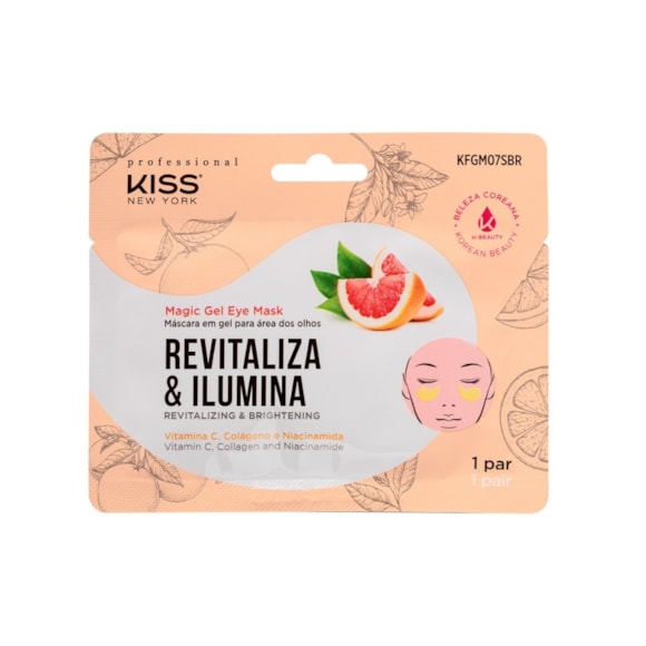 Máscara Área Dos Olhos Kiss Ny Magic Gel Revitalizante 1Par