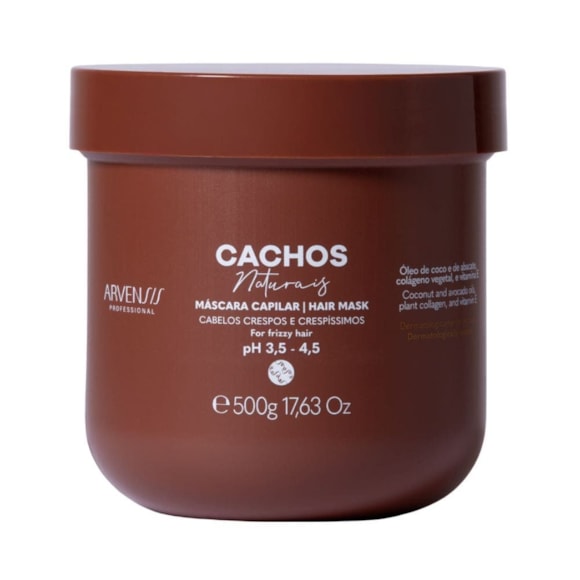 Máscara Arvensis Cachos Naturais Crespos/Crespissmos 500g