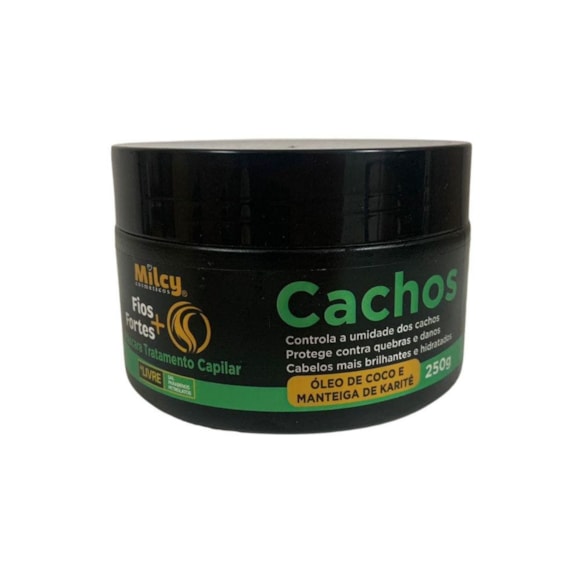 Máscara Capilar Milcy Brilho Coco Cachos Fios Fortes 250G