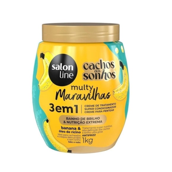 Máscara Capilar Salon Line Banana 3 Em 1 Multy Maravilhas 1kg