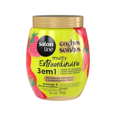 Máscara Capilar Salon Line Morango 3 Em 1 Multy Extraordinário 1kg