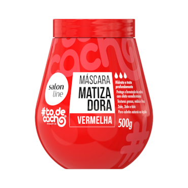 Máscara de Hidratação Matizadora Vermelha #todecacho Salon Line 500g