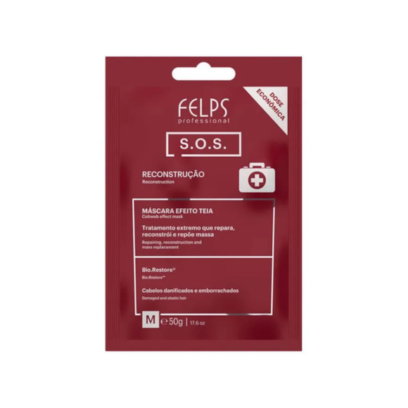 Máscara de Tratamento Capilar Felps XMIX SOS Antiemborrachamento Sachê 50g