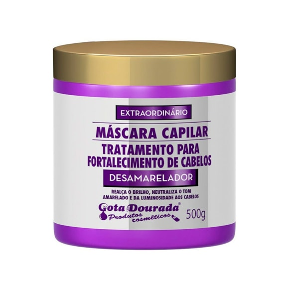 Máscara De Tratamento Gota Dourada Desamareladora 500g