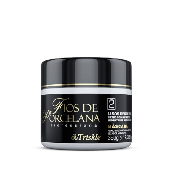 Máscara De Tratamento Triskle Fios de Porcelana Lisos Perfeitos 350g