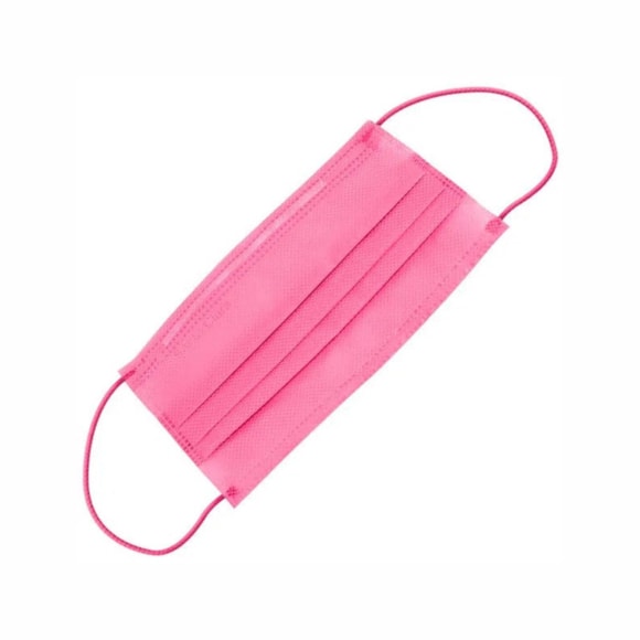 Máscara Descartável Santa Clara Com Elástico Rosa com 25un