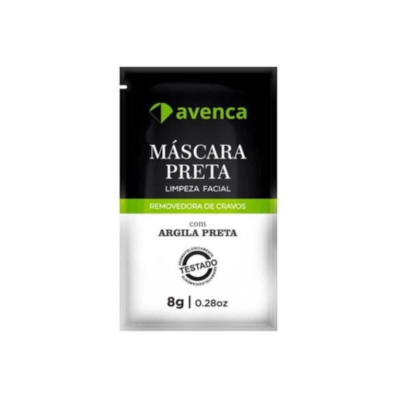 Máscara Facial Avenca Preta Remoção Cravos