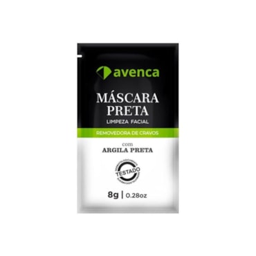 Máscara Facial Avenca Preta Remoção Cravos