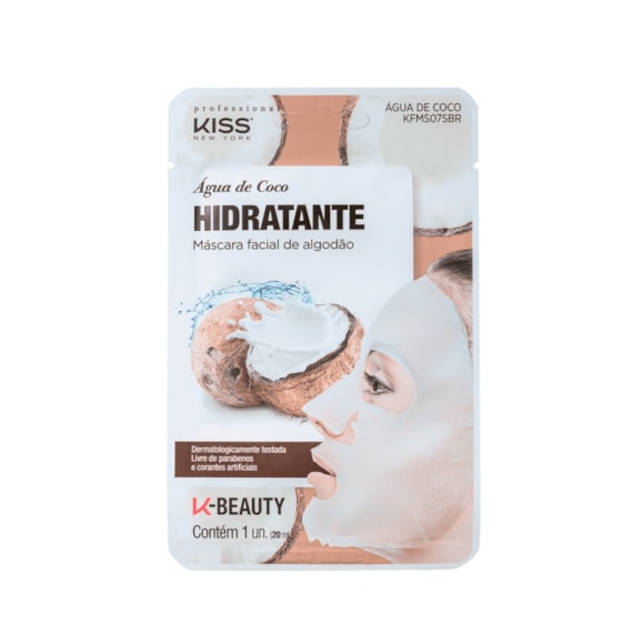 Máscara Facial Kiss Hidratante Água De Coco