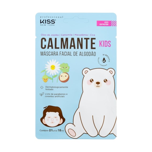 Máscara Facial Kiss Kids Calmante Kkfm01br