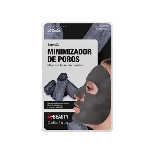Máscara Facial Kiss Minimiza Poros Carvão
