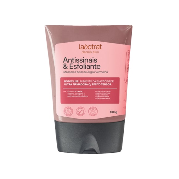 Máscara Facial Labotrat Argila Vermelho Antissinais e Esfoliante 130g