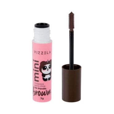 Máscara Mini Para Cílios Vizzela No Panda Brown - Marrom