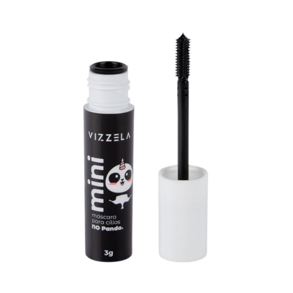 Máscara Mini Para Cílios Vizzela No Panda Preta