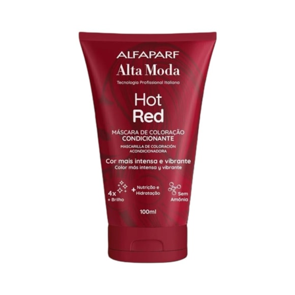 Máscara Pigmentante Alta Moda Hot Red 100ml