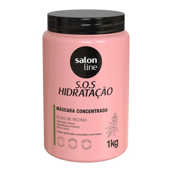 Máscara S.O.S Hidratação Óleo de Rícino Salon Line 1kg