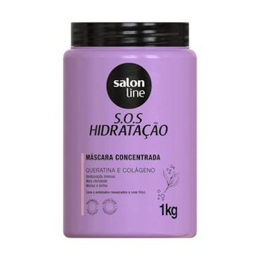 Máscara S.O.S Hidratação Queratina e Colágeno Salon Line 1kg