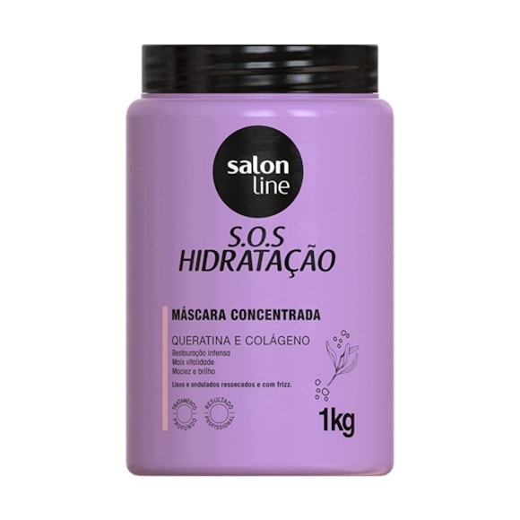 Máscara S.O.S Hidratação Queratina e Colágeno Salon Line 1kg