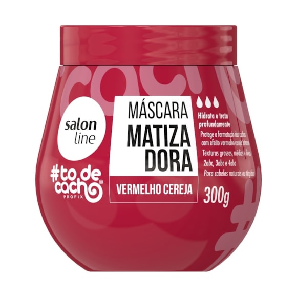 Máscara Salon Line #Todecacho Matizadora Vermelho Cereja 300gr