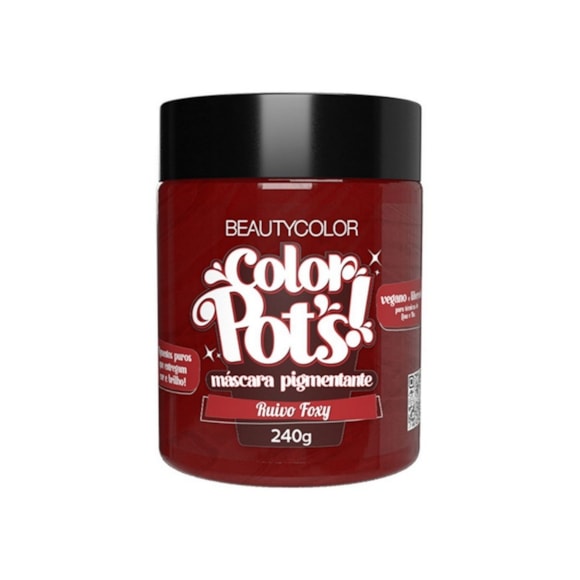 Máscara Tratamento Capilar Beautycolor Pigmentante Color Pots Ruivo Foxy