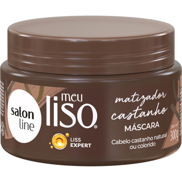 Máscara Tratamento Capilar Salon Line Meu Liso Matizadora Castanho 300gr