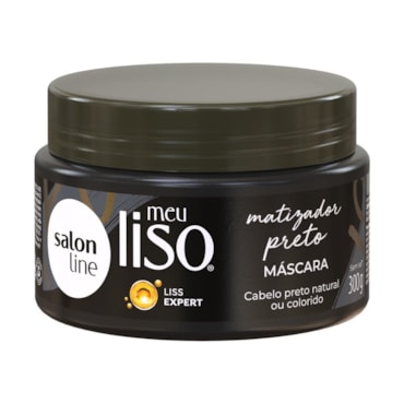 Máscara Tratamento Capilar Salon Line Meu Liso Matizadora Preto 300gr
