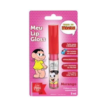 Meu Brilho Labial Turma Da Mônica Morango Com Gliter