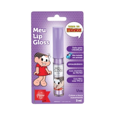 Meu Brilho Labial Turma Da Monica Uva Com Gliter