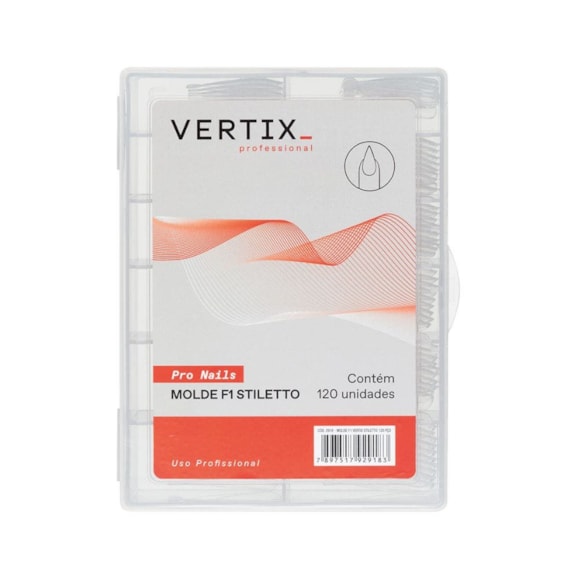 Molde Unha Vertix F1 Stiletto 120 Pecas