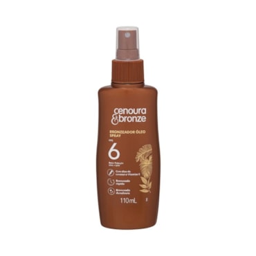 Óleo Bronzeador Cenoura E Bronze Spray FPS 6 110ml