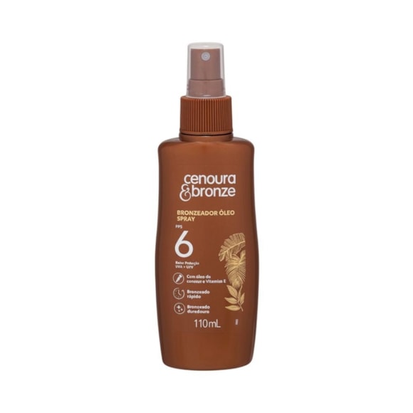 Óleo Bronzeador Cenoura E Bronze Spray FPS 6 110ml