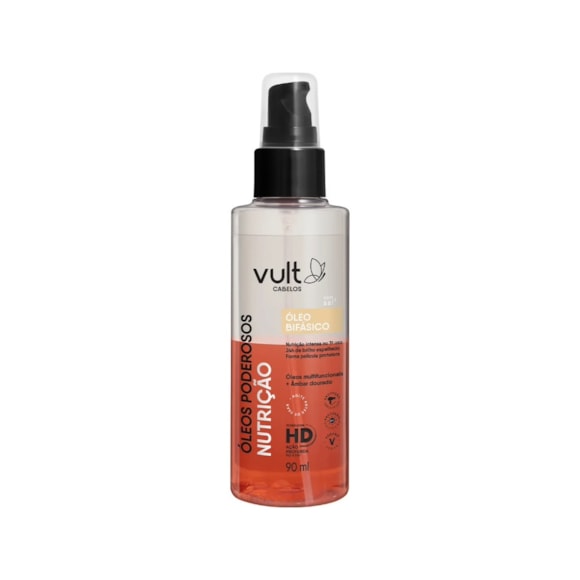 Óleo Capilar Vult Cabelos Bifásico Óleos Poderosos Nutrição 90ml