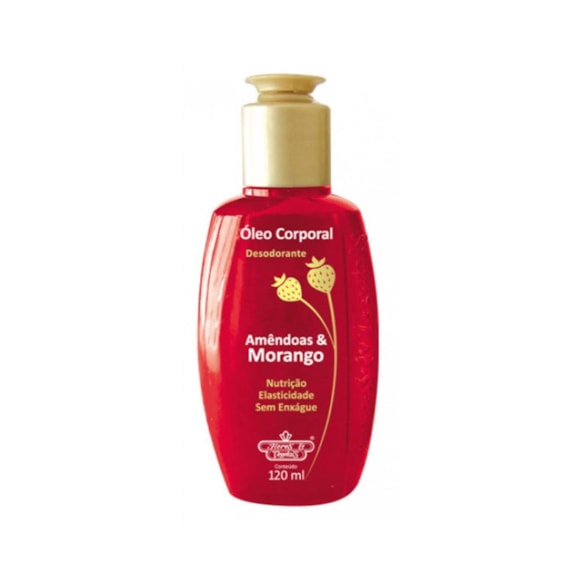 Óleo Corporal Flores e Vegetais Amêndoas e Morango 120ml