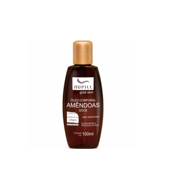 Óleo Corporal Nupill Amêndoas Doce Com Semente De Uva e Colágeno 100ml