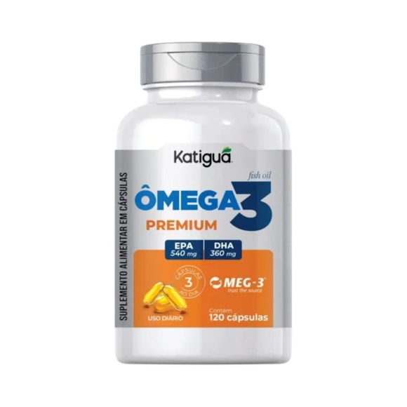 Ômega 3 Katiguá 1000mg 540 EPA + 360 DHA 120 Cápsulas