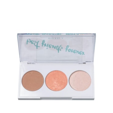 Paleta Blush Contorno Iluminador Vizzela Bff 01