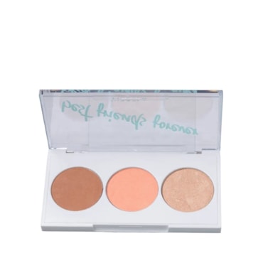 Paleta Blush Contorno Iluminador Vizzela Bff 03