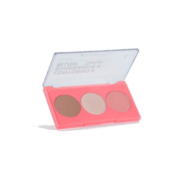 Paleta Contorno Iluminador Blush Dailus Pele De Milhões 1