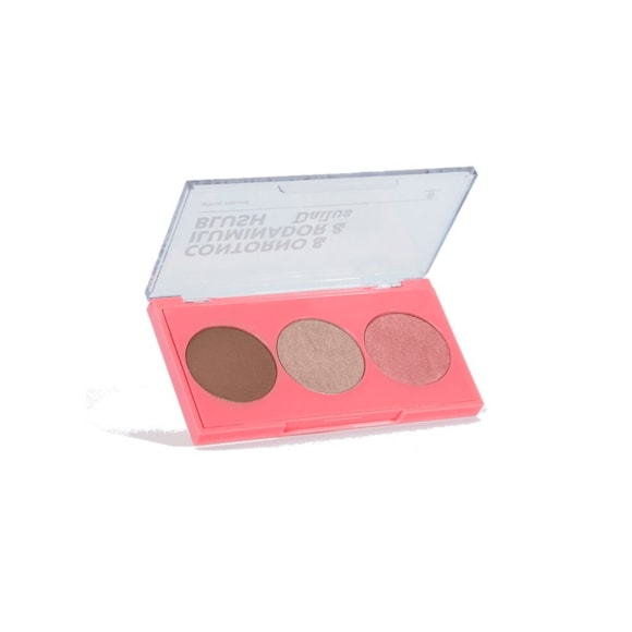 Paleta Contorno Iluminador Blush Dailus Pele De Milhões 2