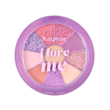 Paleta de Sombra e Iluminador Ruby Rose I Love Me