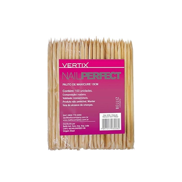Palito De Unha Vertix com 100un 