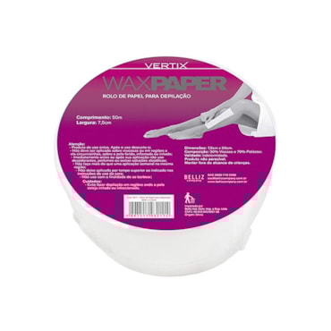 Papel Depilatório Vertix Rolo 50M