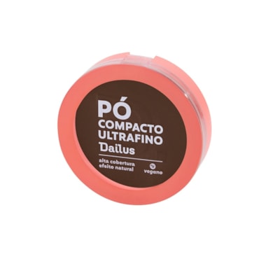 Pó Compacto Facial Dailus Vegano D12 Escuro