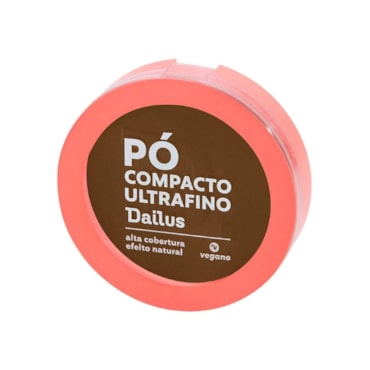 Pó Compacto Ultrafino Dailus Vegano D10 Escuro