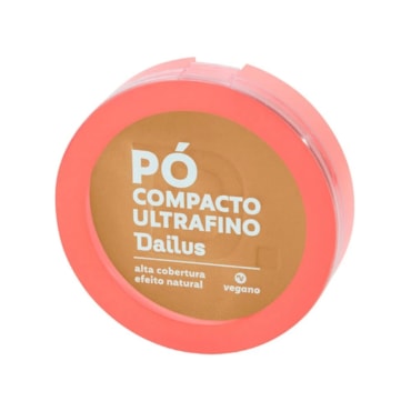 Pó Compacto Ultrafino Dailus Vegano D6 Médio 