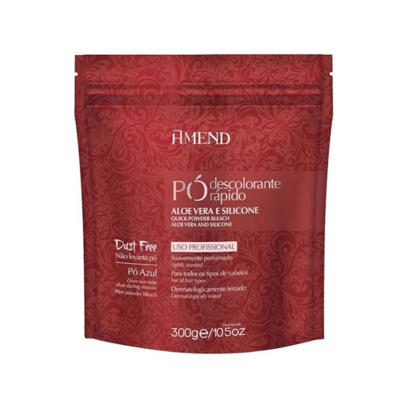 Pó Descolorante Amend Aloe e Silicone Vermelho 300g