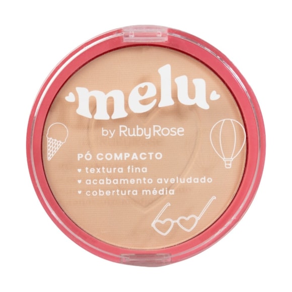 Pó Facial Compacto Ruby Rose Melu C10