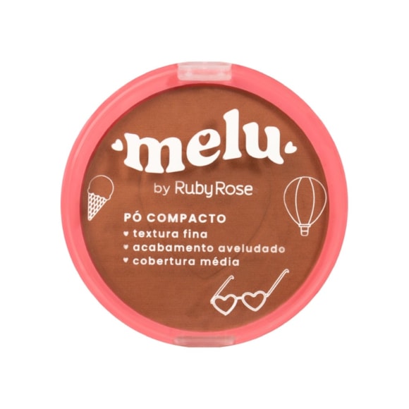 Pó Facial Compacto Ruby Rose Melu E160