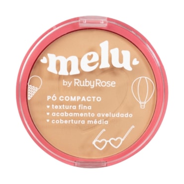 Pó Facial Compacto Ruby Rose Melu MC50